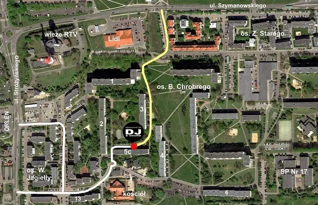 DJ & SOUND mapa dojazdu